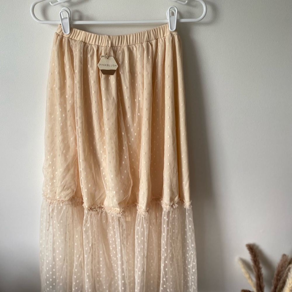 New pink blush skirt size medium